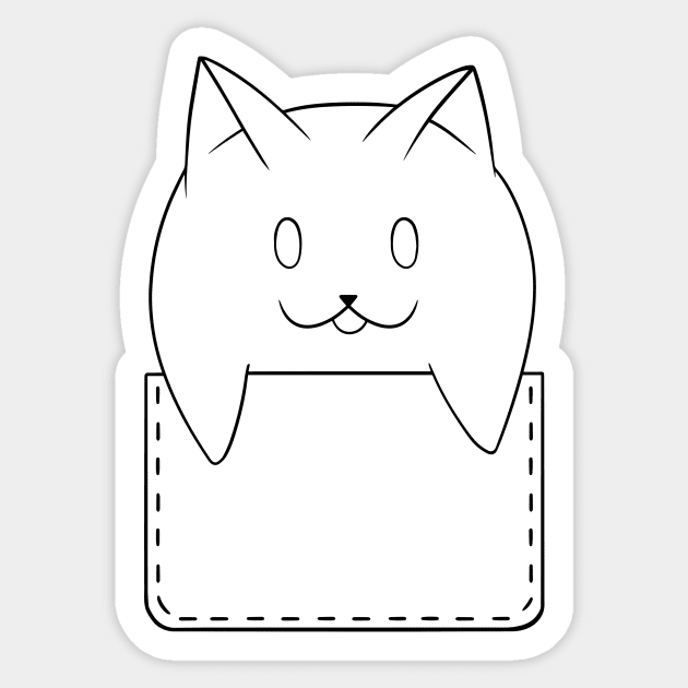 The cat in the pocket. Sticker by LeoShuichi